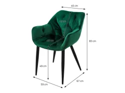 ML-Design Esszimmerstühle 6Er Set Dunkelgrün Küchenstuhl mit Dickem Samtstoff