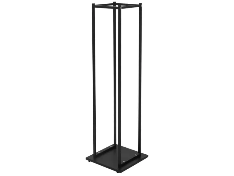 ML-Design Kaminholzregal 33 x 115 x 33 cm Rechteckig Schwarz Metall Innen/Außen