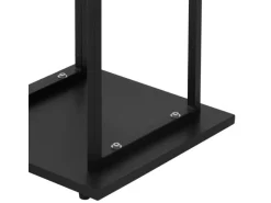 ML-Design Kaminholzregal 33 x 115 x 33 cm Rechteckig Schwarz Metall Innen/Außen