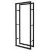 ML-Design Kaminholzregal 60x150x25 cm Rechteckig Schwarz Metall Innen/Außen