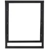 ML-Design Kaminholzregal 80x100x25 cm Rechteckig Schwarz Metall Innen/Außen