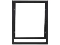 ML-Design Kaminholzregal 80x100x25 cm Rechteckig Schwarz Metall Innen/Außen