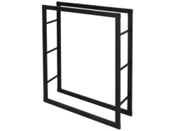 ML-Design Kaminholzregal 80x100x25 cm Rechteckig Schwarz Metall Innen/Außen