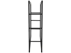 ML-Design Kaminholzregal 80x100x25 cm Rechteckig Schwarz Metall Innen/Außen