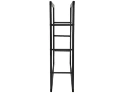 ML-Design Kaminholzregal 80x100x25 cm Rechteckig Schwarz Metall Innen/Außen