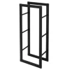 ML-Design Kaminholzregal 40x100x25cm Rechteckig Schwarz aus Metall Innen/Außen