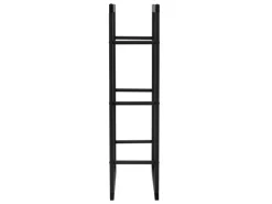 ML-Design Kaminholzregal 40x100x25cm Rechteckig Schwarz aus Metall Innen/Außen