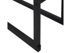 ML-Design Kaminholzregal 40x150x25 cm Rechteckig Schwarz Metall Innen/Außen