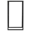 ML-Design Kaminholzregal 80x150x25 cm Rechteckig Schwarz Metall Innen/Außen