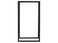 ML-Design Kaminholzregal 80x150x25 cm Rechteckig Schwarz Metall Innen/Außen