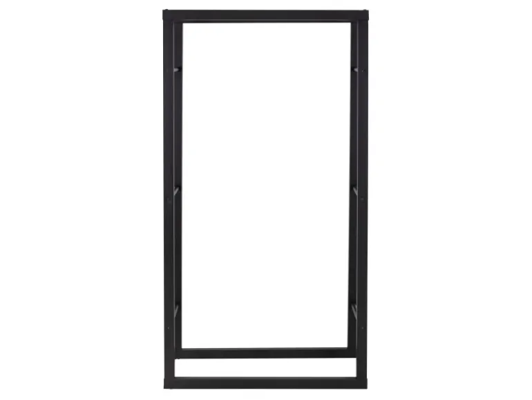 ML-Design Kaminholzregal 80x150x25 cm Rechteckig Schwarz Metall Innen/Außen