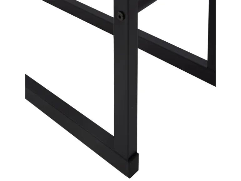 ML-Design Kaminholzregal 80x150x25 cm Rechteckig Schwarz Metall Innen/Außen