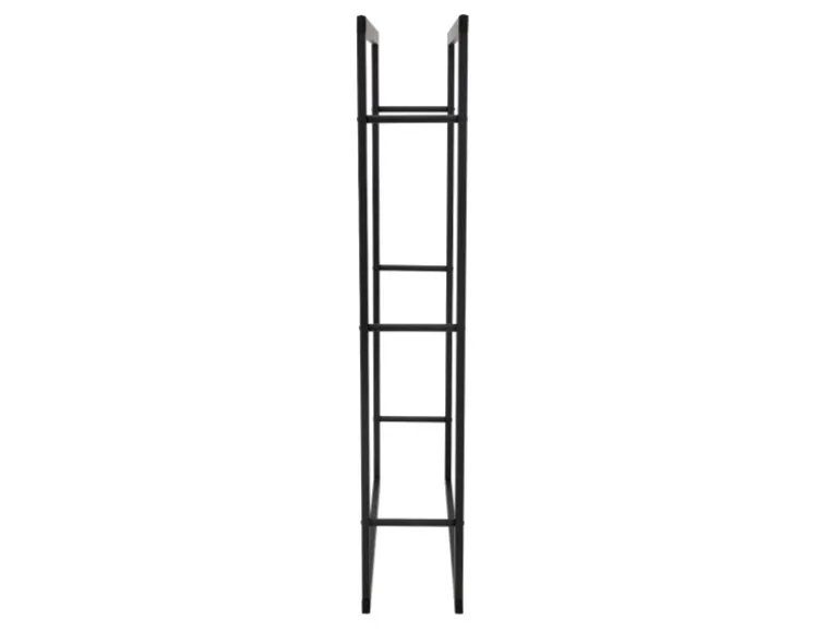 ML-Design Kaminholzregal 80x150x25 cm Rechteckig Schwarz Metall Innen/Außen
