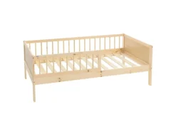 ML-Design Kinderbett 80x160 cm Natur Kinder Einzelbett mit Lattenrost