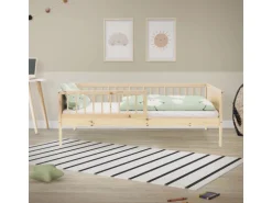 ML-Design Kinderbett 80x160 cm Natur Kinder Einzelbett mit Lattenrost