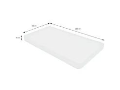 ML-Design Kinderbett 80x160 cm Weiß mit Matratze Rausfallschutz Dach