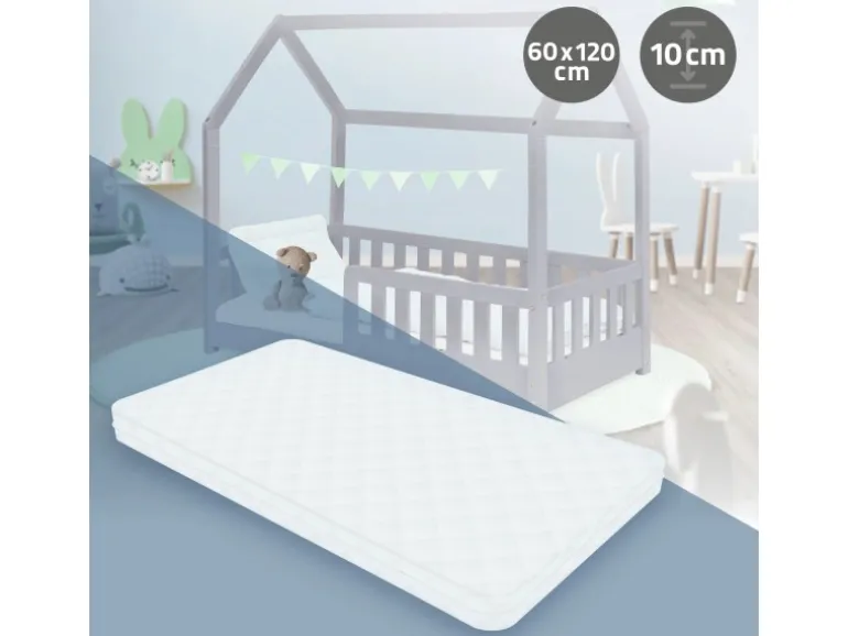 ML-Design Kindermatratze 60 x 120 x 10 cm Schadstoffgeprüft für Baby Junior