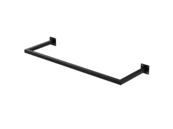 ML-Design Kleiderstange Rechteck die Wand T30cm x B90cm Schwarz aus Stahl U-Form