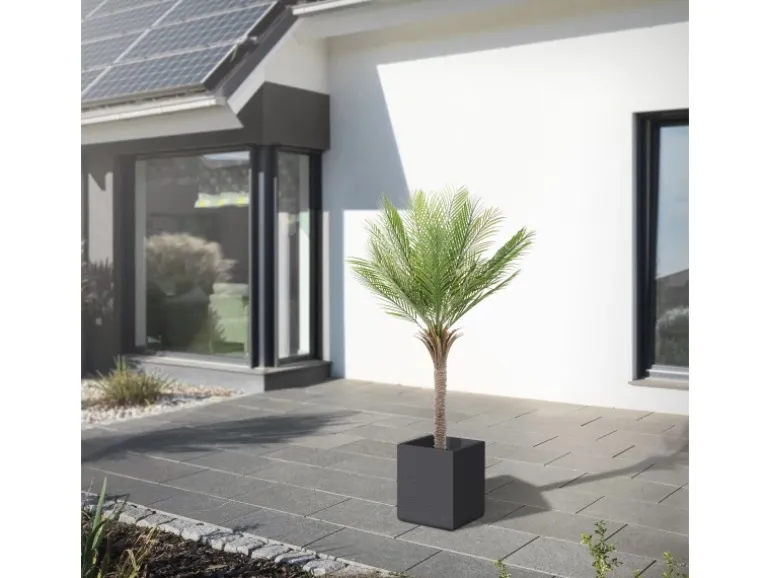 ML-Design Künstliche Palme 150 cm Groß Tropische Kunstpalme im Topf