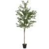 ML-Design Künstlicher Olivenbaum im Topf 210cm Groß mit Naturholzstamm