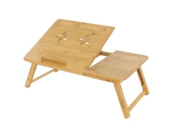 ML-Design Laptoptisch aus Bambus fürs Sofa Höhenverstellbar Klappbar
