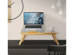 ML-Design Laptoptisch aus Bambus fürs Sofa Höhenverstellbar Klappbar