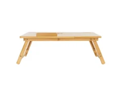ML-Design Laptoptisch aus Bambus fürs Sofa Höhenverstellbar Klappbar