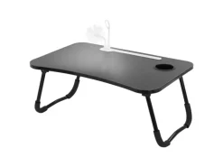 ML-Design Laptoptisch für Bett Schwarz 60x40 cm Betttisch Klappbar