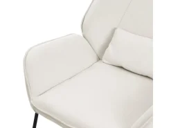 ML-Design Loungesessel Beige mit Leinenbezug mit Armlehne und Rückenlehne