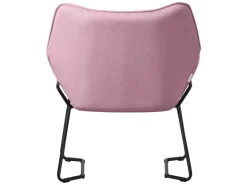 ML-Design Loungesessel Rosa mit Leinenbezug mit Armlehne und Rückenlehne