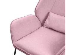 ML-Design Loungesessel Rosa mit Leinenbezug mit Armlehne und Rückenlehne