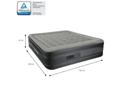 ML-Design Luftmatratze für 2 Personen 203x157x47 cm Grau Selbstaufblasend