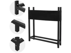 ML-Design Metall Kaminholzregal mit Abdeckung 113x25x115 cm Anthrazit Stahl