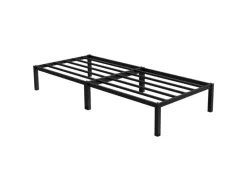 ML-Design Metallbett 90x200cm auf Stahlrahmen mit Lattenrost Schwarz Bettgestell