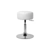 ML-Design Schminkhocker Weiß Runder Sitzhocker 33cm Höhenverstellbarer aus Stahl