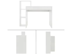 ML-Design Schreibtisch mit Regal 110x72x40 cm aus Holz 2in1 System für Zuhause