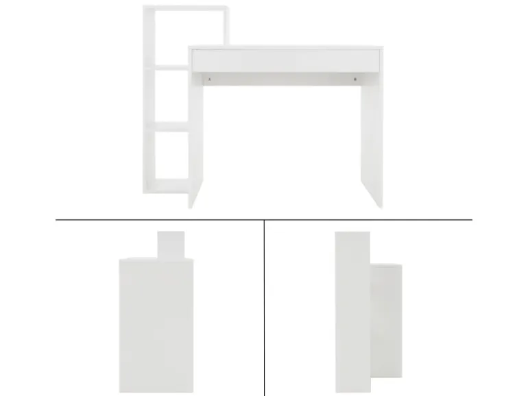 ML-Design Schreibtisch mit Regal 110x72x40 cm aus Holz 2in1 System für Zuhause