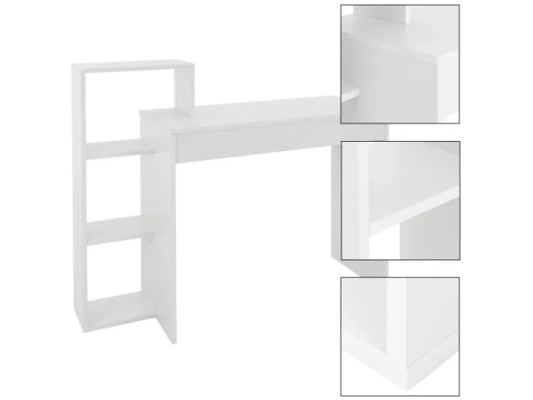 ML-Design Schreibtisch mit Regal 110x72x40 cm aus Holz 2in1 System für Zuhause