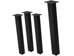 ML-Design Tischbeine 4Er Set I-96GRAD H72 cm Schwarz Stahl 8x8cm