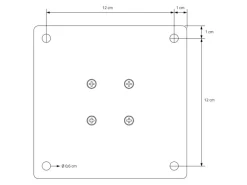 ML-Design Tischbeine 4Er Set I-Design H30 cm Weiß Stahl 8x8 cm