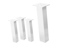 ML-Design Tischbeine 4Er Set I-96GRAD H42 cm Weiß Stahl 8x8cm