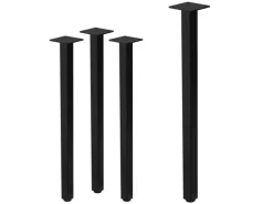 ML-Design Tischbeine 4Er Set I-Design H72 cm Schwarz Stahl 4x4 cm