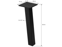 ML-Design Tischbeine 4Er Set I-96GRAD H30 cm Schwarz Stahl 4x4cm