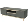 ML-Design TV-Schrank 140x40x46cm Grün-Natur mit 2 Türen für Fernseher bis 65Zoll