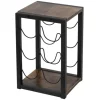 ML-Design Weinregal für 6 Flaschen 24x21x37,5 cm Freistehendes aus Holz Metall