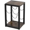 ML-Design Weinregal für 4 Flaschen 24x21x37,5 cm Freistehendes aus Holz Metall