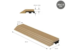 ML-Design WPC Abschlussleiste Gerade Teak für WPC-Fliesen
