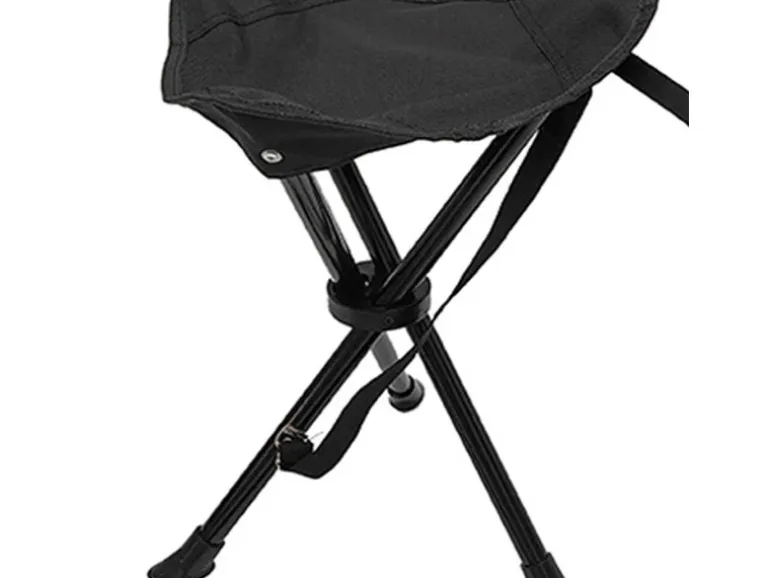 Mojawo 3-Bein Dreibeinhocker Campinghocker Anglerhocker Tragegurt schwarz