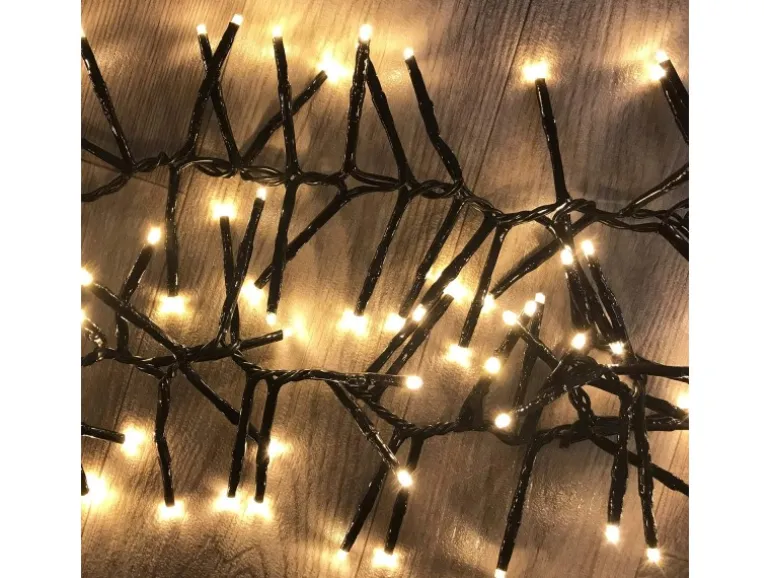 Mojawo 700er Cluster-Lichterkette LEDs Innen und Außen Warmweiß