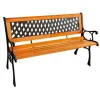 Mojawo Stabile und Massive Parkbank Holz MetallGartenbank Sitzbank 125 x 52 x 74 CM